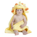 Serviette bébé Lion Animal visage à capuche bébé serviette bambou Distana Bambou Couverture souple organique bambou